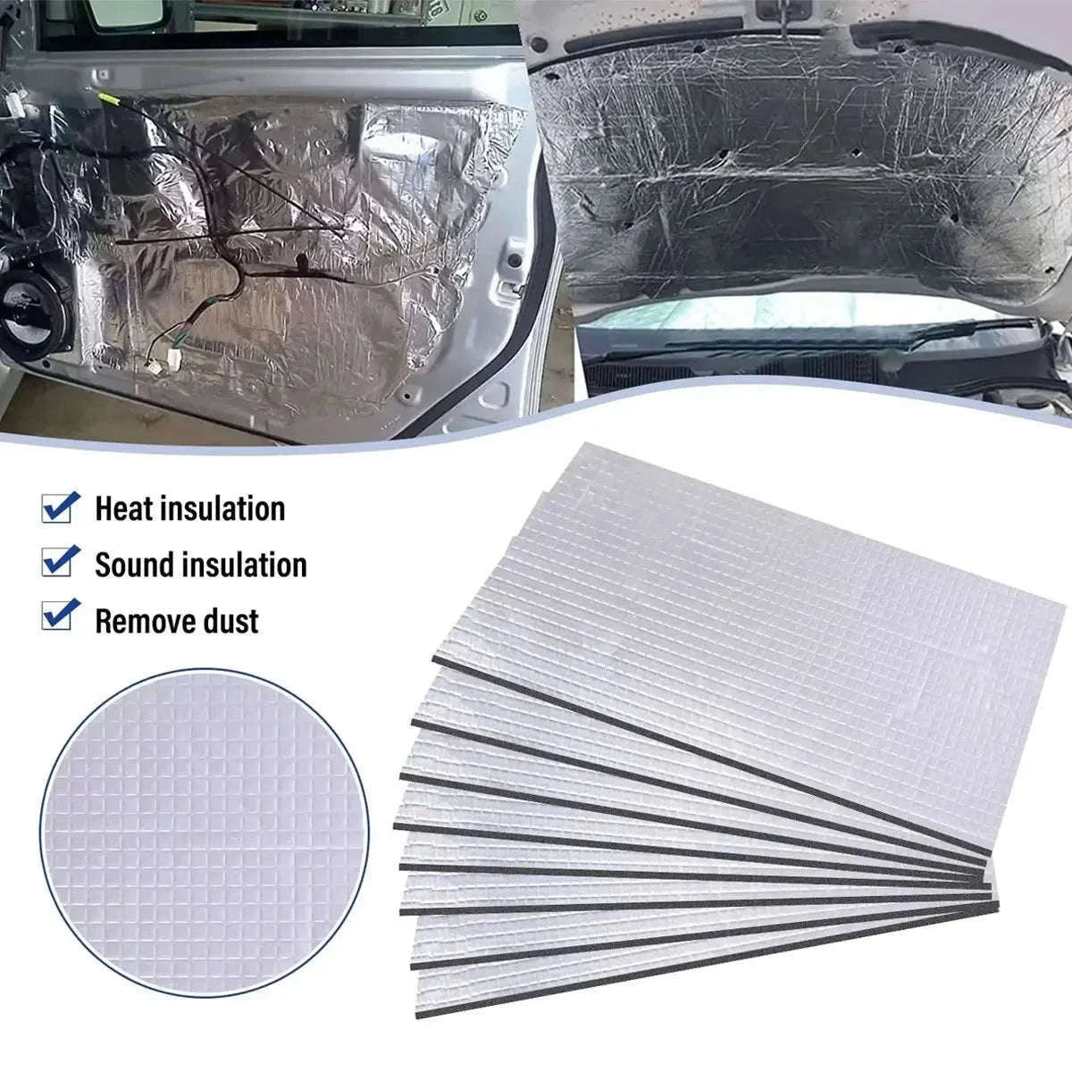 5mm Self-Adhesive Car Soundproofing Mat Heat Insulation Roll-2000x500x5mm