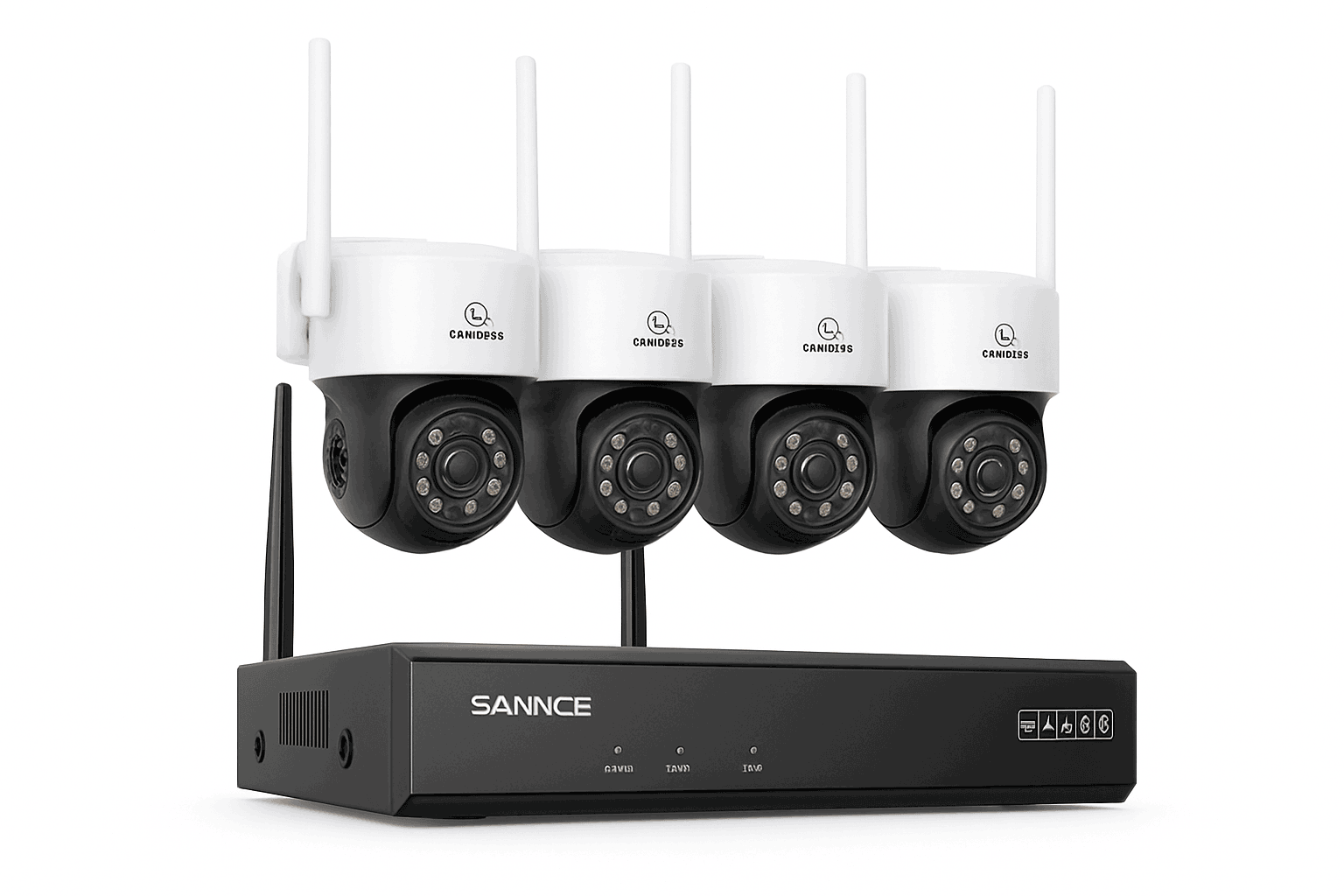 5MP 16-Channel Wireless PTZ Security Camera System with NVR-4PCS CAMERA / No HDD / United States