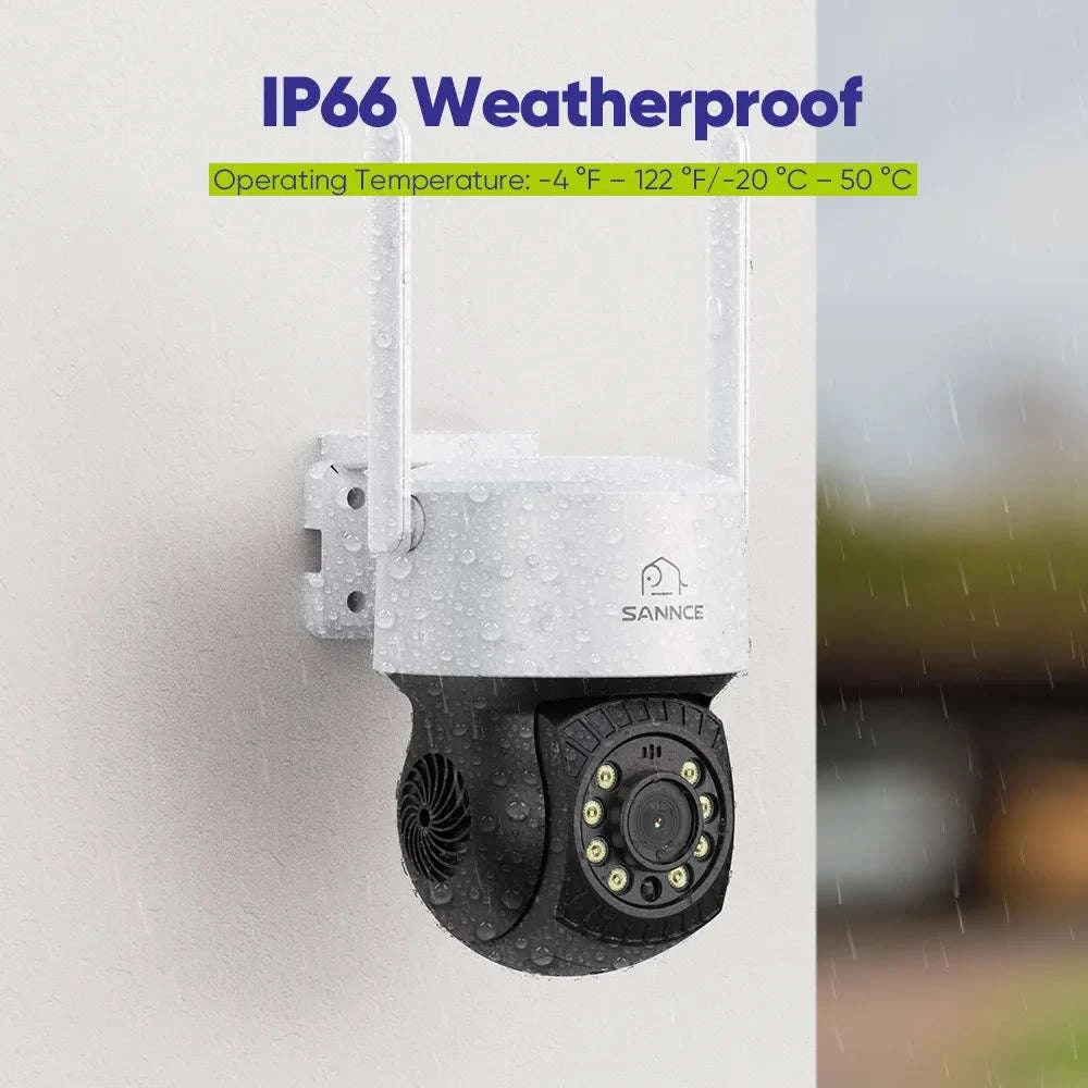 5MP 16-Channel Wireless PTZ Security Camera System with NVR-4PCS CAMERA / No HDD / United States