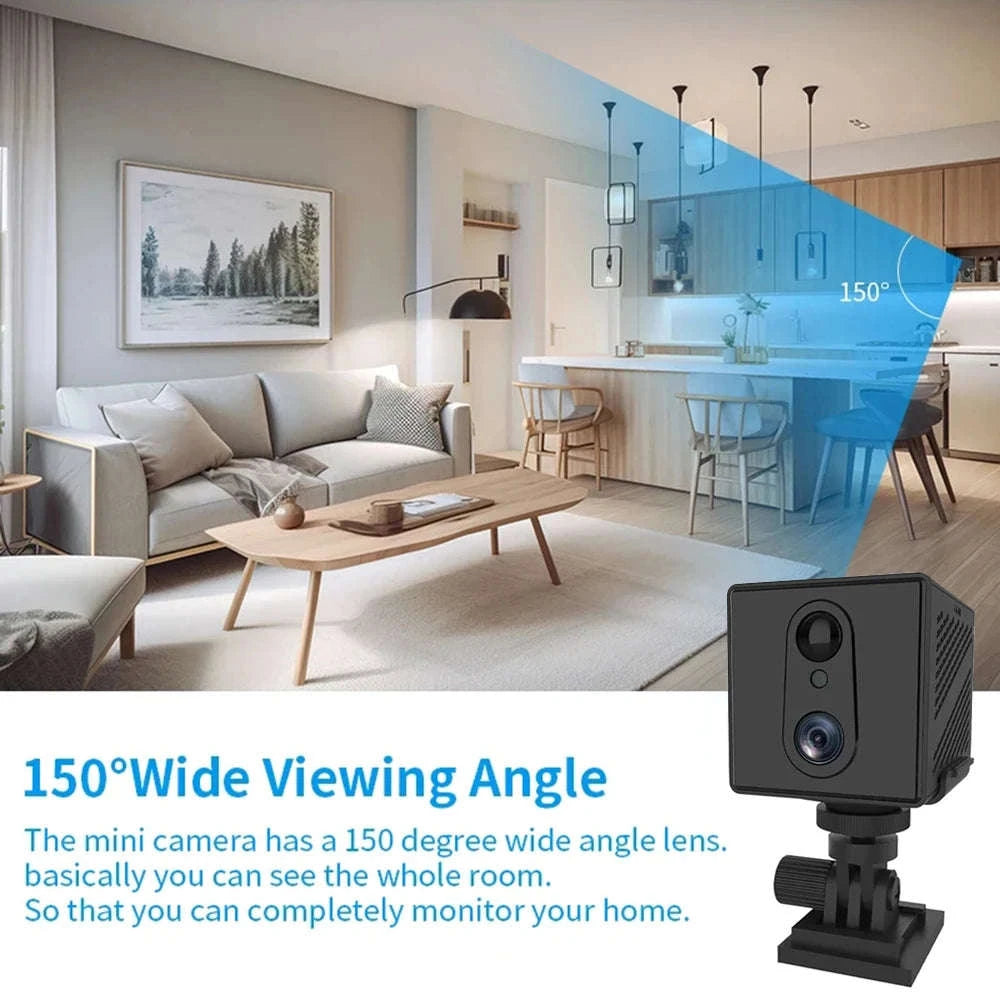 5MP 4G SIM Card Mini Camera with Night Vision and Rechargeable Battery-WiFi Add 128GB Card