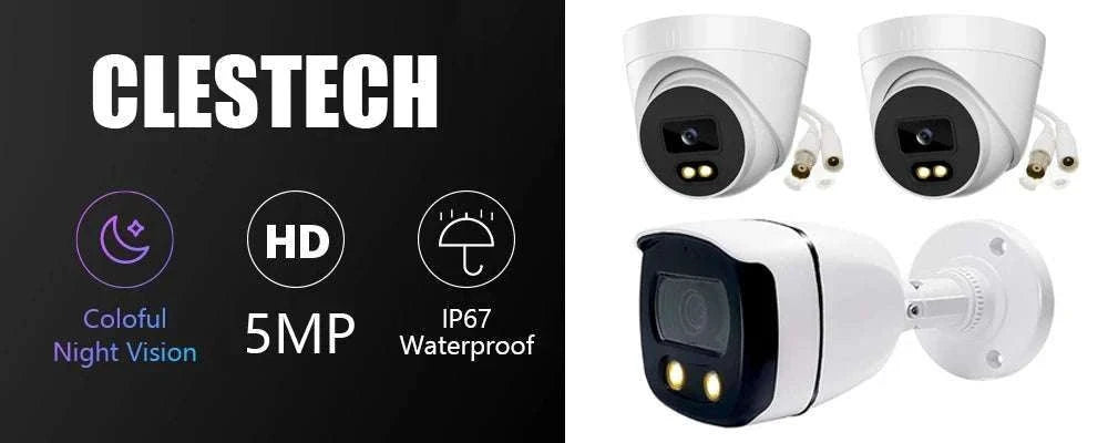 5MP Full Color Night Vision CCTV Camera IP66 Outdoor AHD-1080P NoOSDcable-PAL / 3.6mm