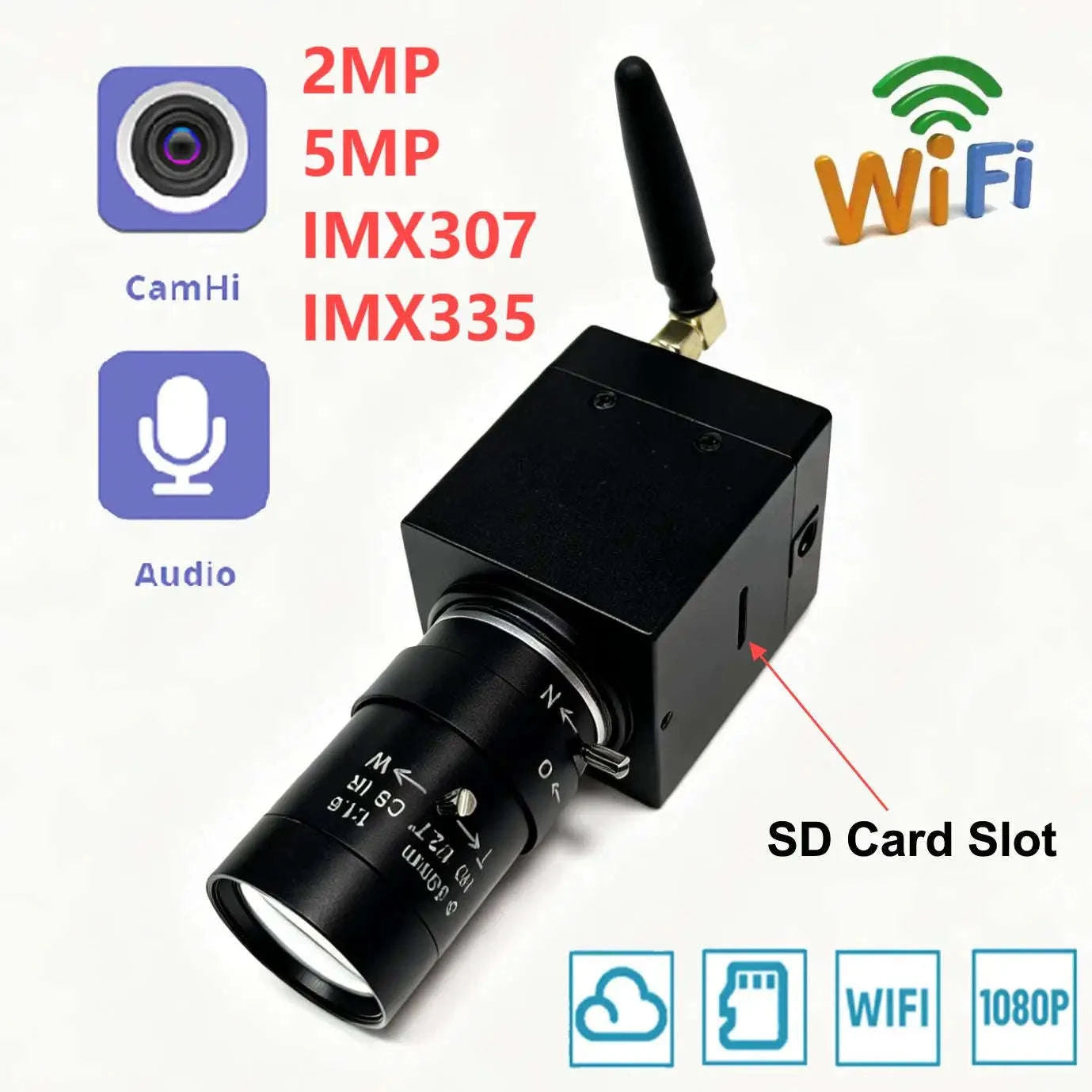 5MP IMX307 WiFi Mini IP Camera with 5x Optical Zoom-5MP