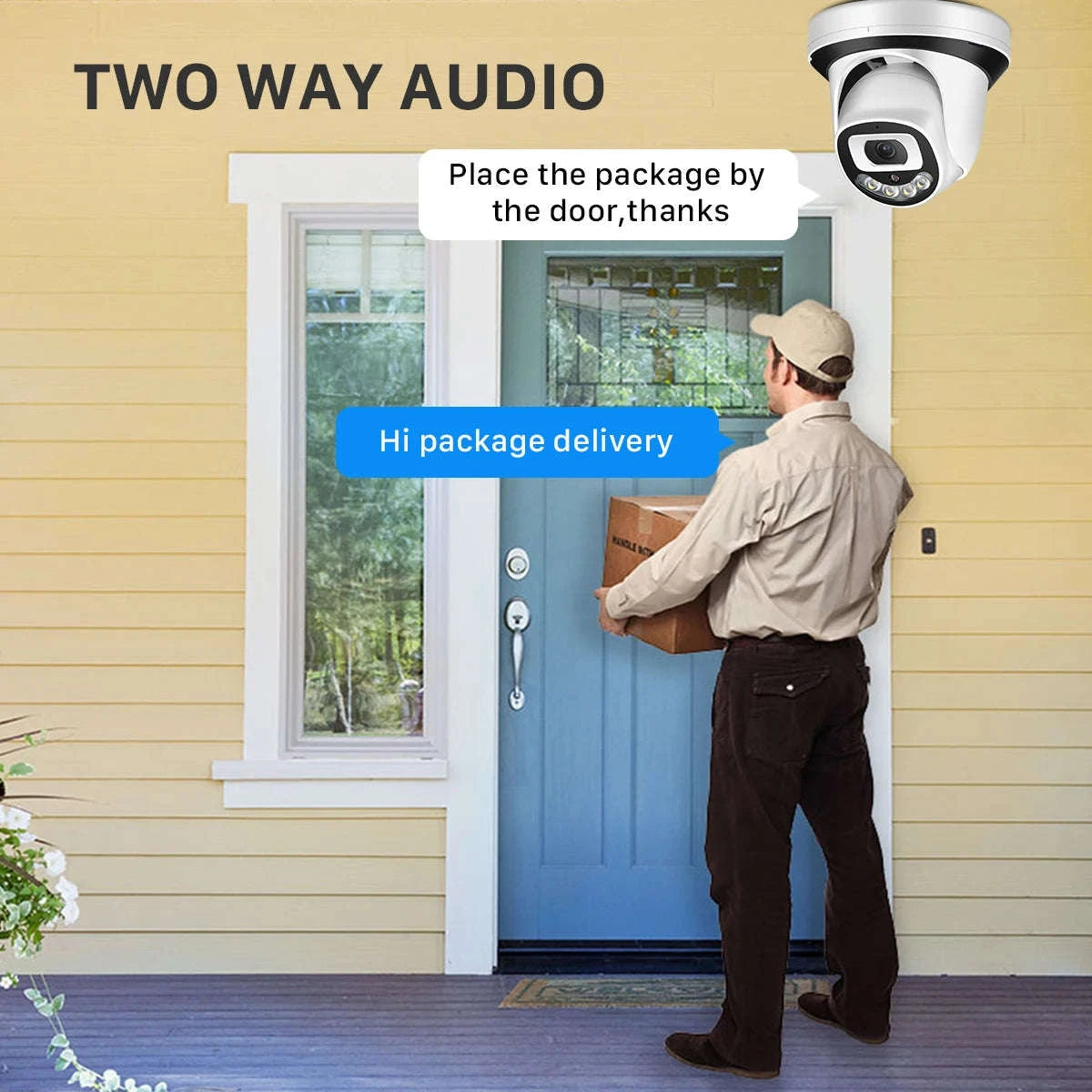 5MP IP Camera Wi‑Fi Security System-5MP Add 64G Card / US Plug / 3.6mm