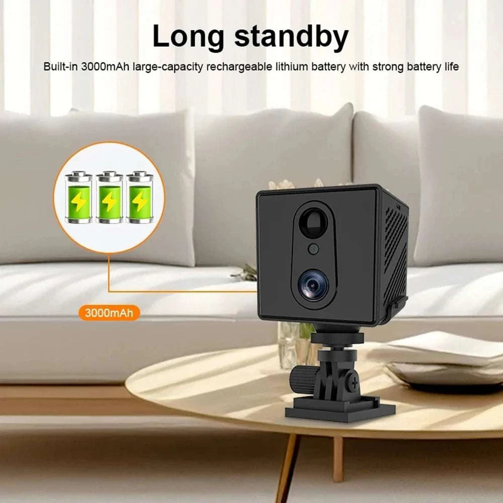 5MP Mini Security Camera with 4G/WiFi, Night Vision & Motion Detection-WiFi  Add 64G Card
