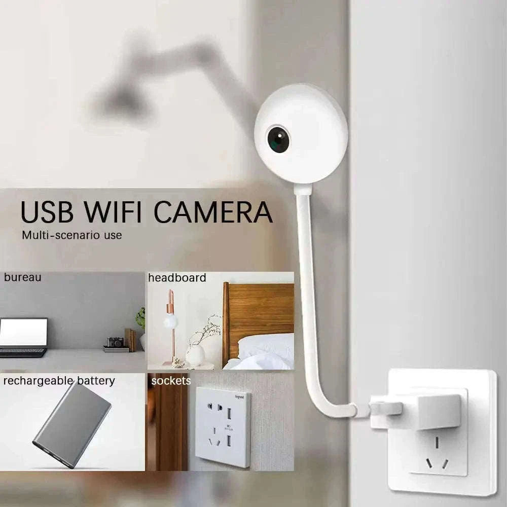 5MP Mini WiFi Camera with AI Tracking and Night Vision-Cam With 32G Card / USB
