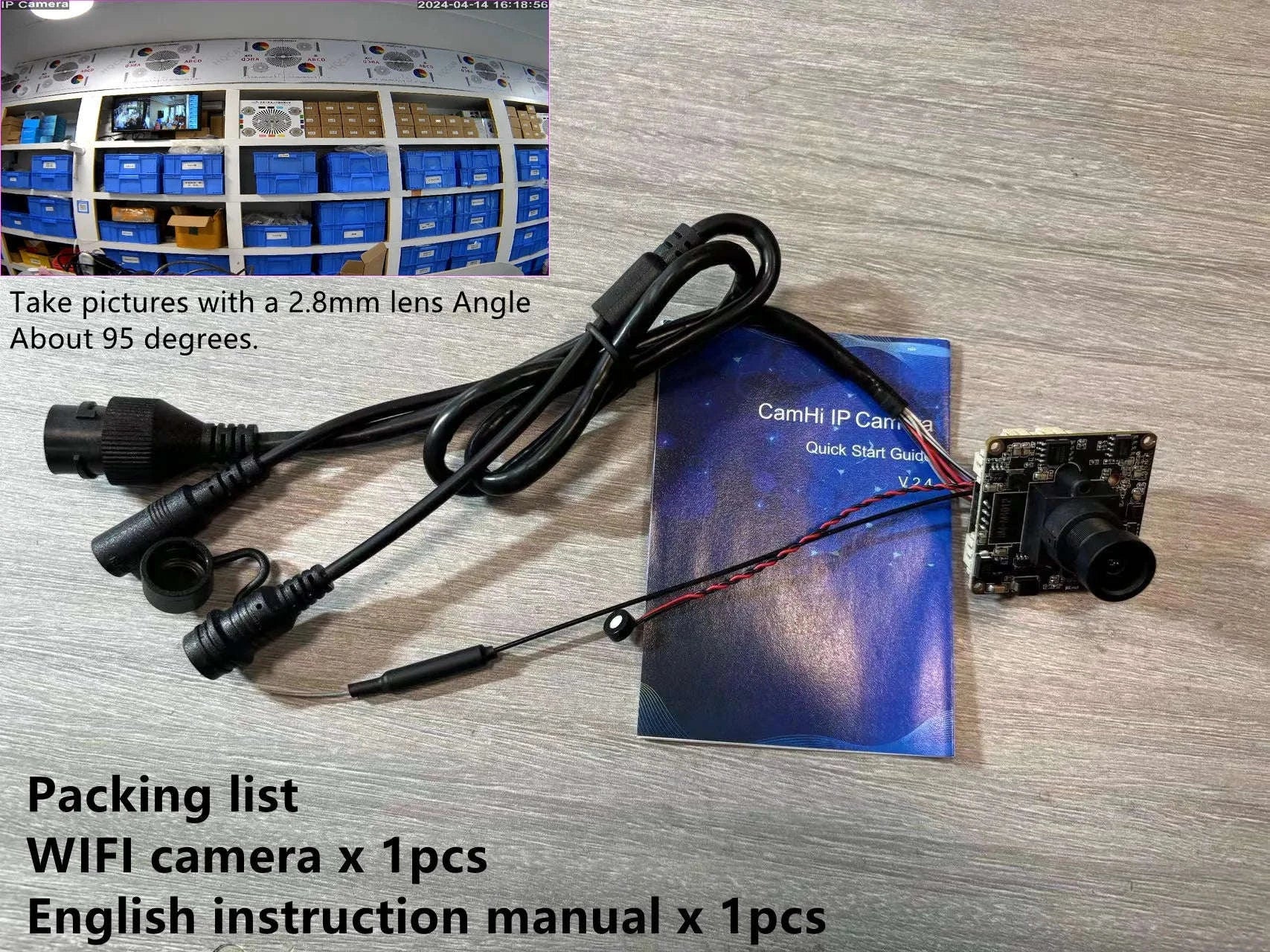 5MP Mini Wireless IP Camera Module with SD Slot-2MP and C