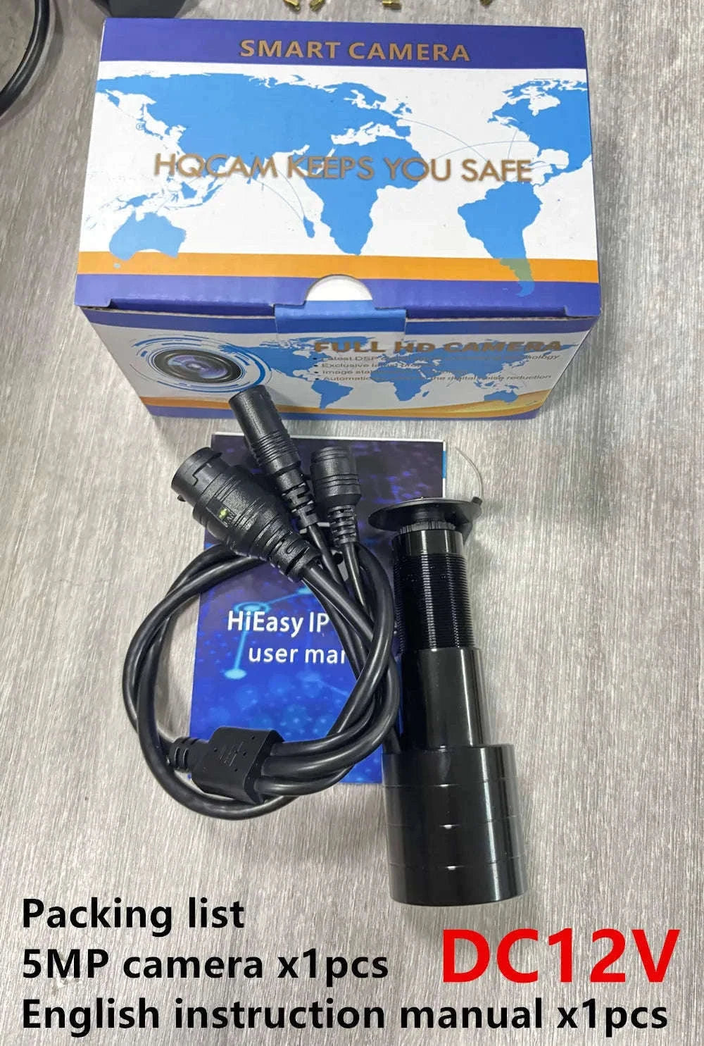 5MP Peephole IP Camera with Motion Detection and Alarm-wifi POE version