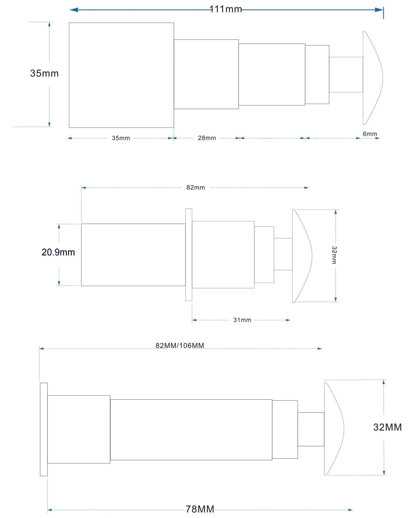 5MP Peephole IP Camera with Motion Detection and Alarm-wifi POE version