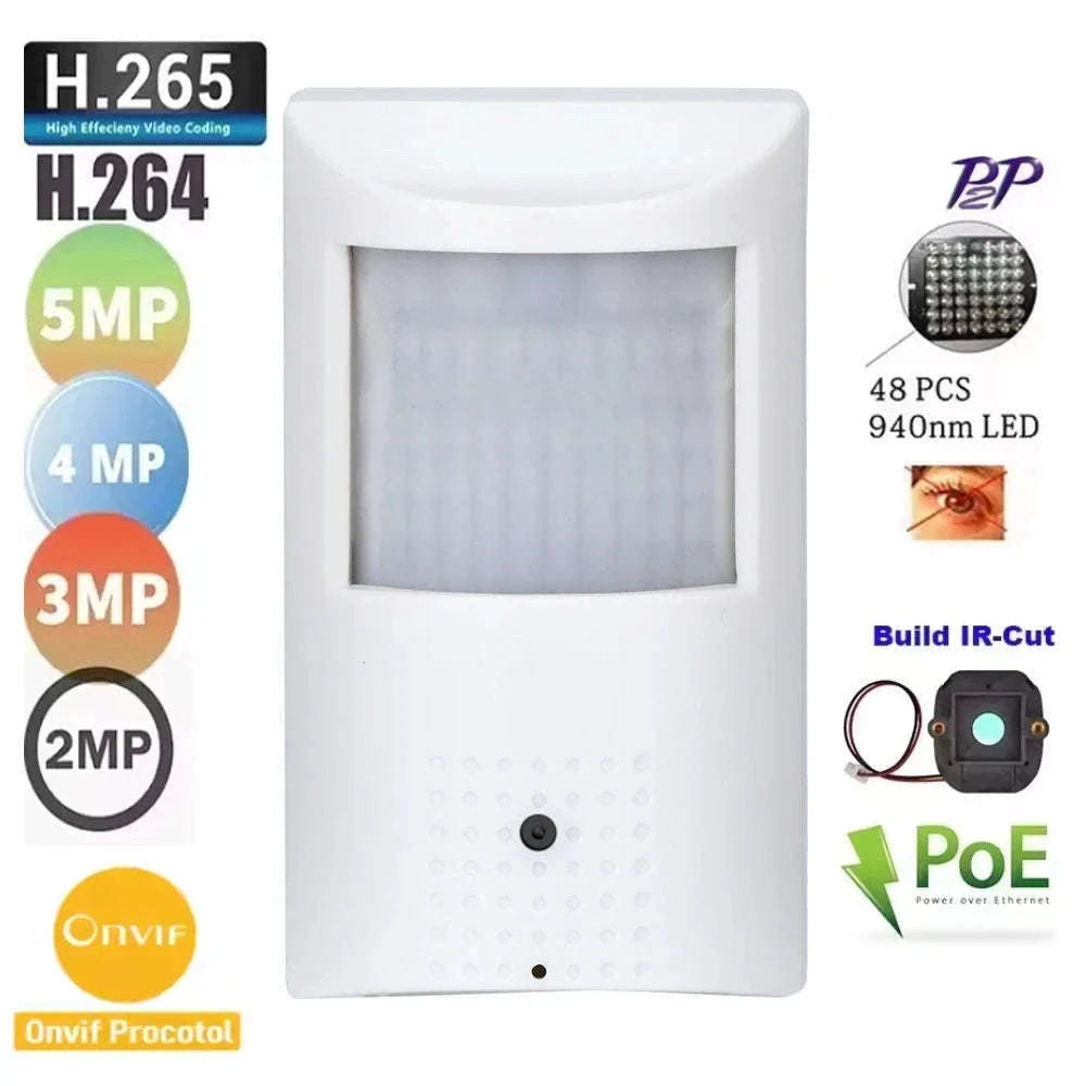 5MP POE Indoor IP Camera with 940nm IR and Vehicle Detection-POE in speaker