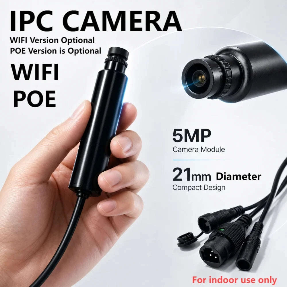 5MP PoE WiFi Mini Bullet Camera with 6x Digital Zoom-128G WIFI / 1.7mm
