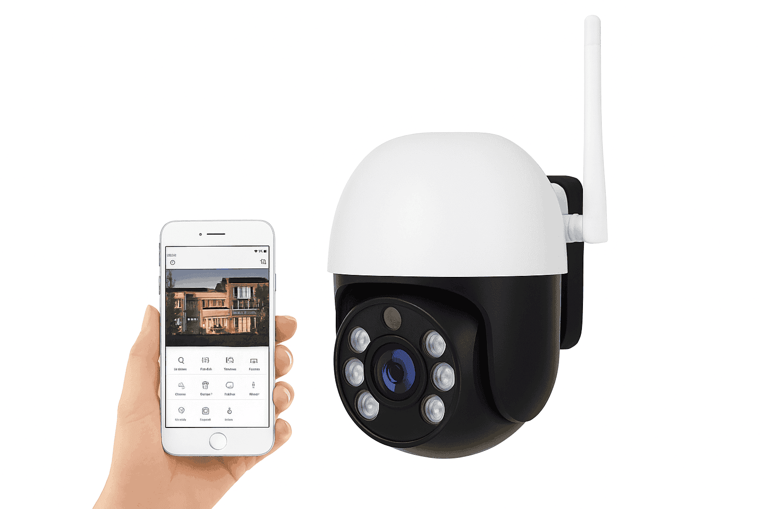 5MP PTZ WiFi Outdoor Security Camera with Auto Tracking & Night Vision-5MP and 32GB Card / EU Plug