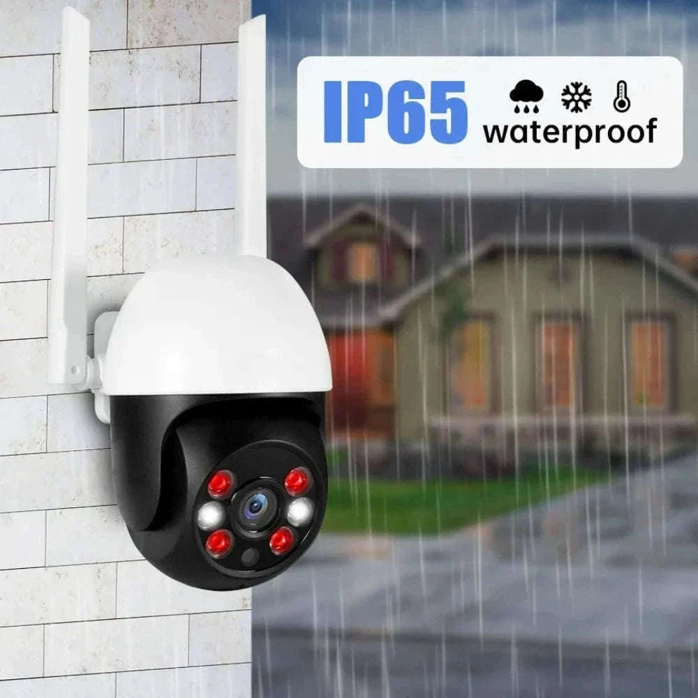 5MP PTZ WiFi Outdoor Security Camera with Auto Tracking & Night Vision-5MP and 32GB Card / EU Plug