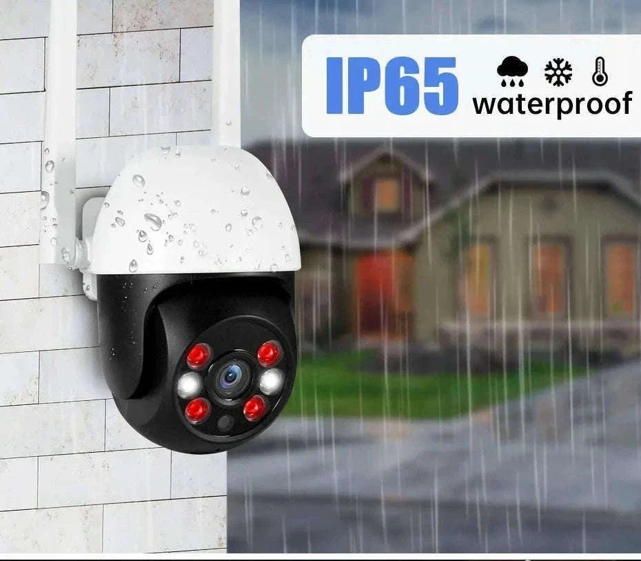 5MP PTZ WiFi Outdoor Security Camera with Auto Tracking & Night Vision-5MP and 32GB Card / EU Plug