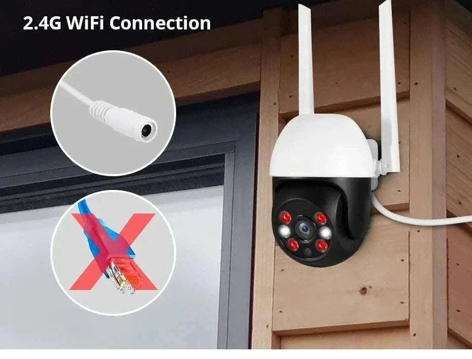 5MP PTZ WiFi Outdoor Security Camera with Auto Tracking & Night Vision-5MP and 32GB Card / EU Plug