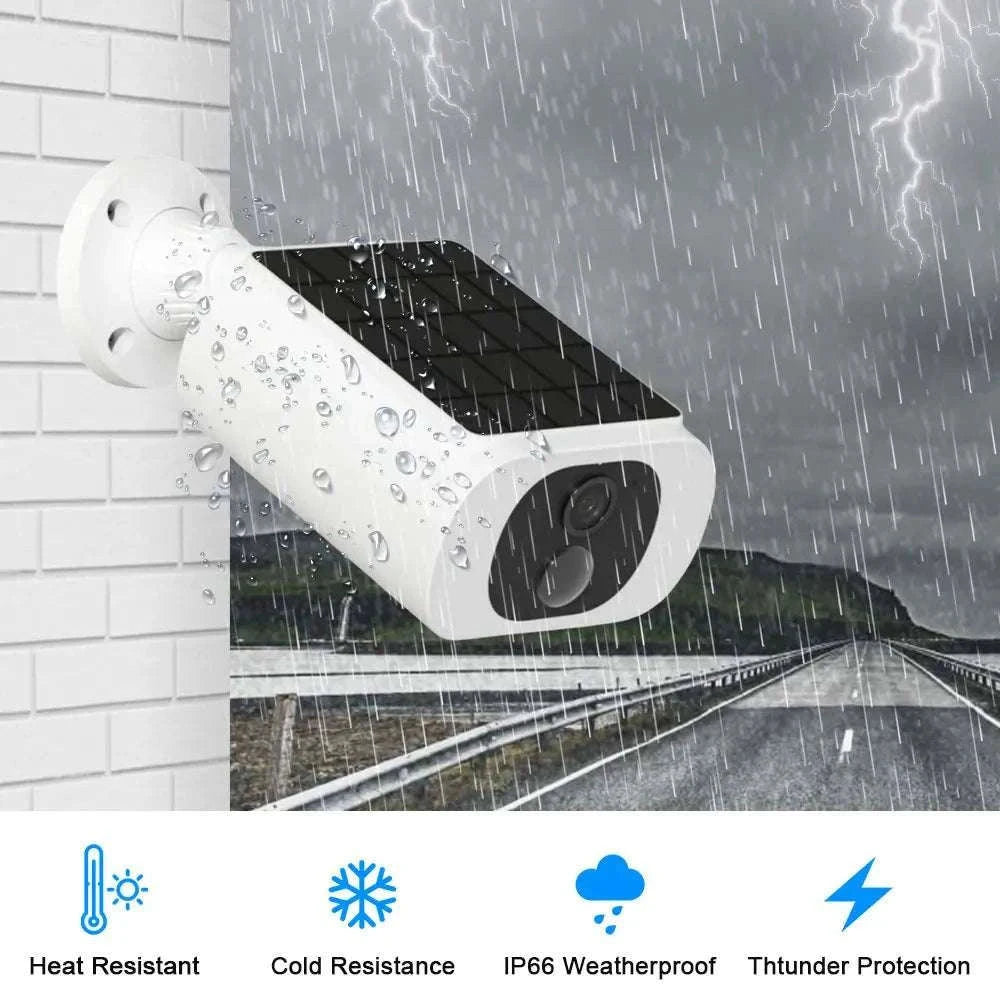5MP Solar Security Camera Outdoor Wireless with Two-Way Audio-2 pcs cams no card