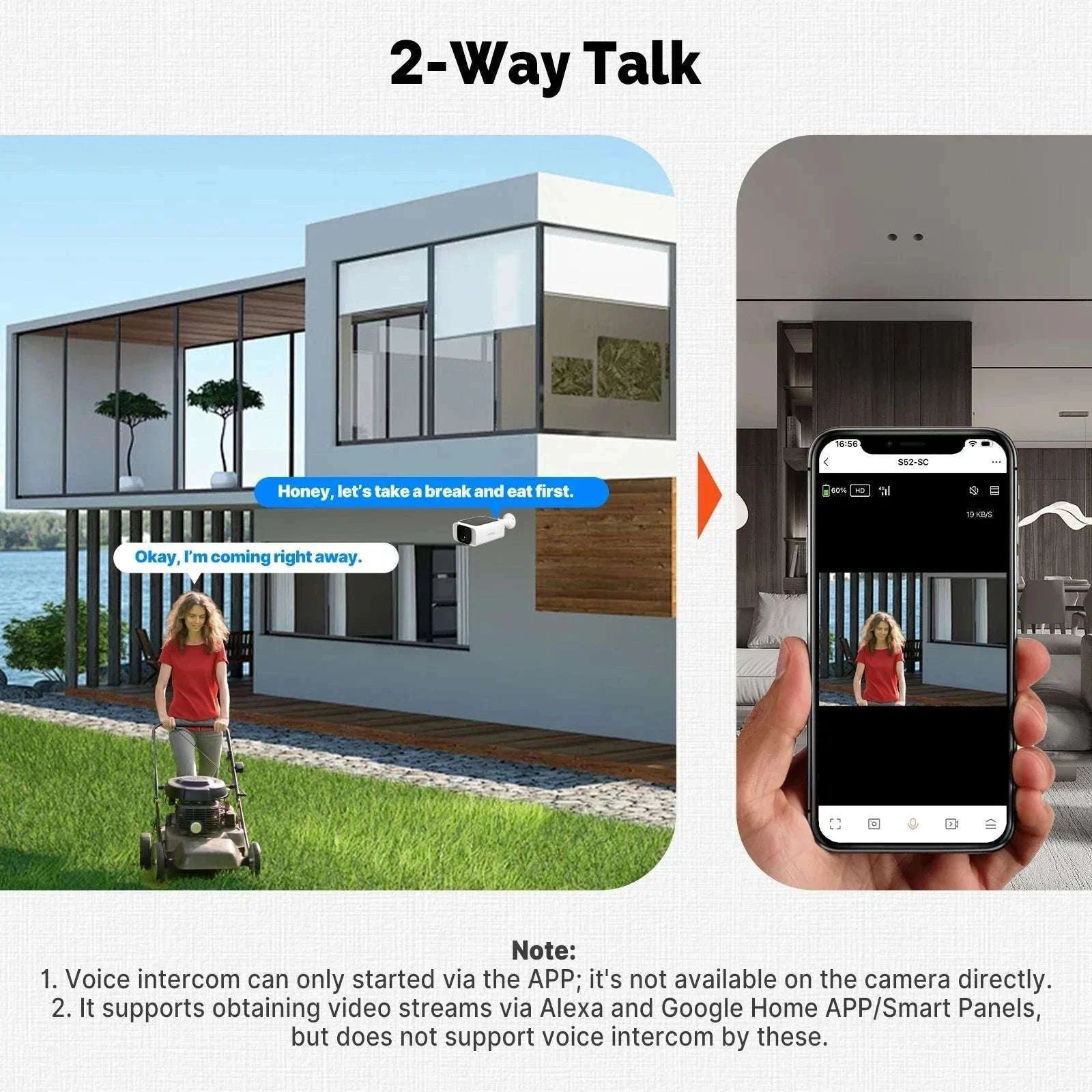 5MP Solar Security Camera Outdoor Wireless with Two-Way Audio-2 pcs cams no card