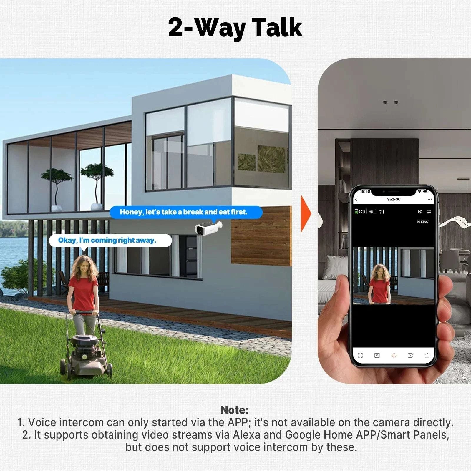 5MP Solar Security Camera Outdoor Wireless with Two-Way Audio-2 pcs cams no card