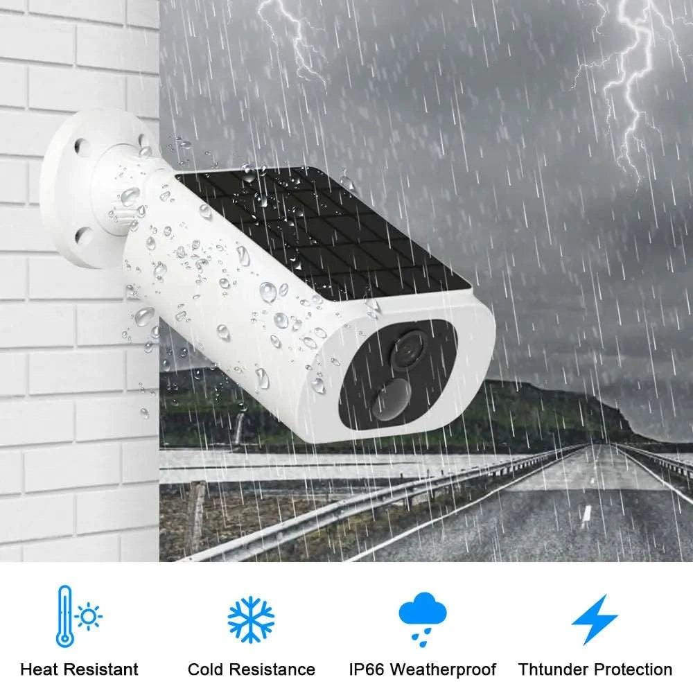 5MP Solar Security Camera Outdoor Wireless with Two-Way Audio-2 pcs cams no card