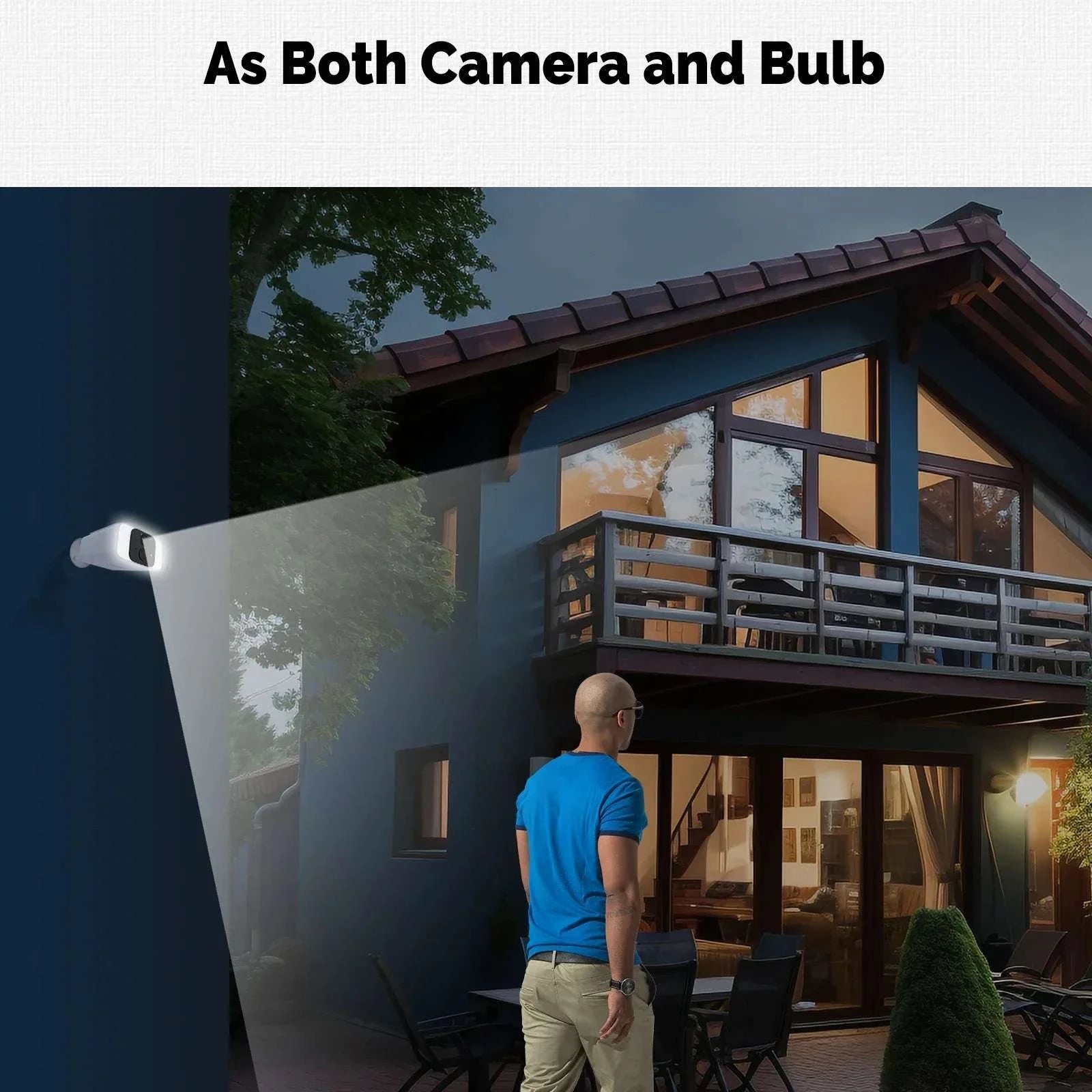 5MP Solar Security Camera Outdoor Wireless with Two-Way Audio-2 pcs cams no card