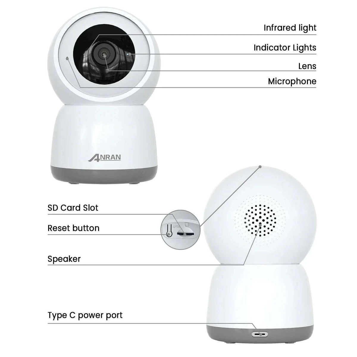 5MP WiFi Baby Monitor Camera with Motion Tracking and Night Vision-1PC 5MP Camera / france