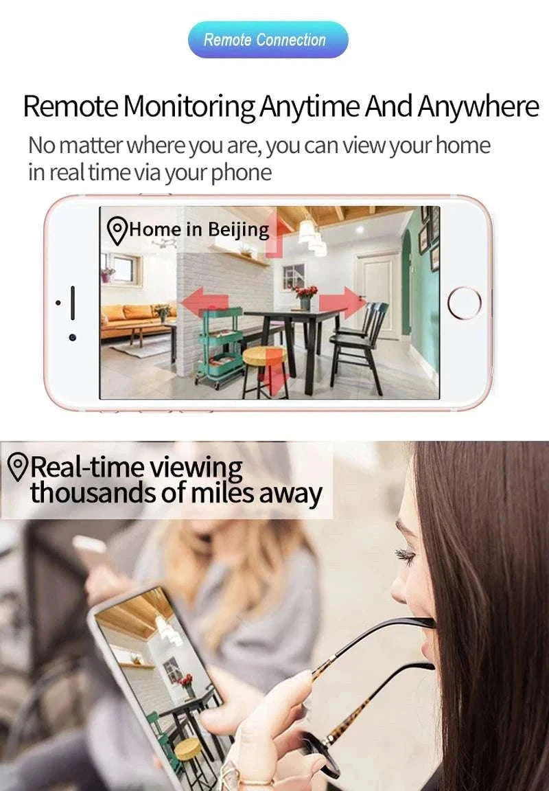 5MP WiFi Dome Security Camera with Night Vision & Motion Alerts-5MP Camera Add 128G / UK Plug / 8mm
