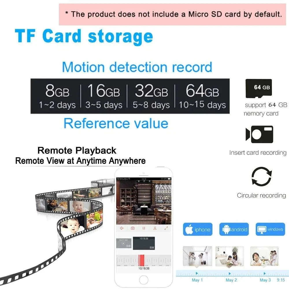 5MP WiFi Dome Security Camera with Night Vision & Motion Alerts-5MP Camera Add 128G / UK Plug / 8mm