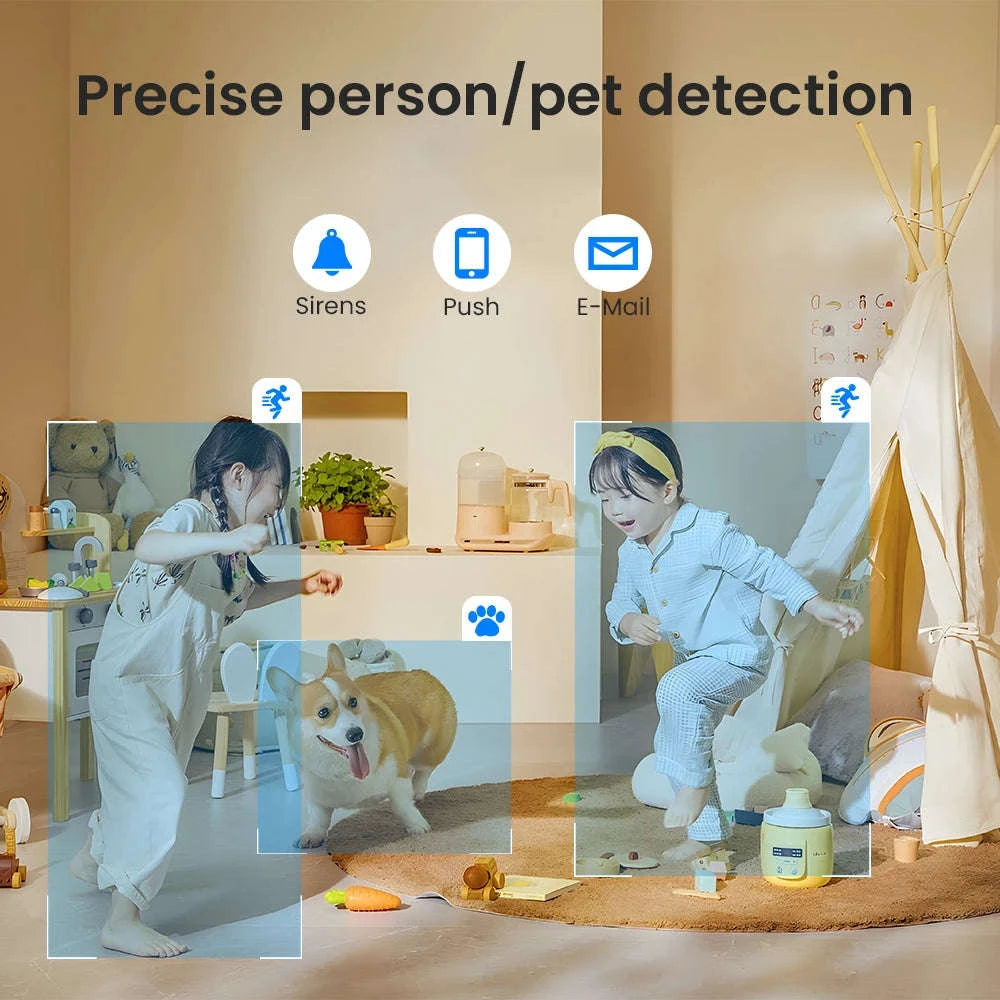 5MP WiFi Dual-Band Security Camera with PIR Human Detection, Auto Tracking, 24/7 Recording, Color Night Vision-2PCS camera / EU Plug / Germany