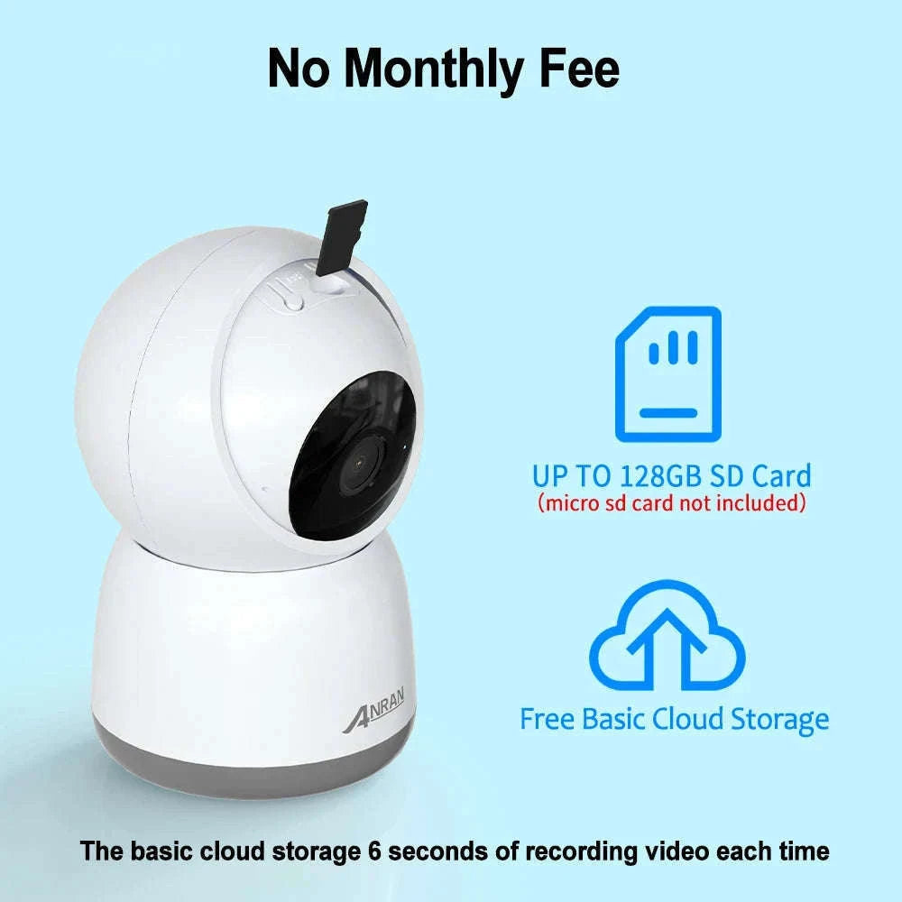 5MP WiFi Dual-Band Security Camera with PIR Human Detection, Auto Tracking, 24/7 Recording, Color Night Vision-2PCS camera / EU Plug / Germany