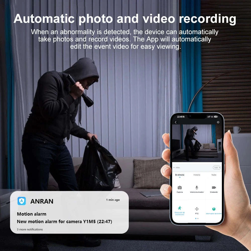 5MP WiFi Dual-Band Security Camera with PIR Human Detection, Auto Tracking, 24/7 Recording, Color Night Vision-2PCS camera / EU Plug / Germany
