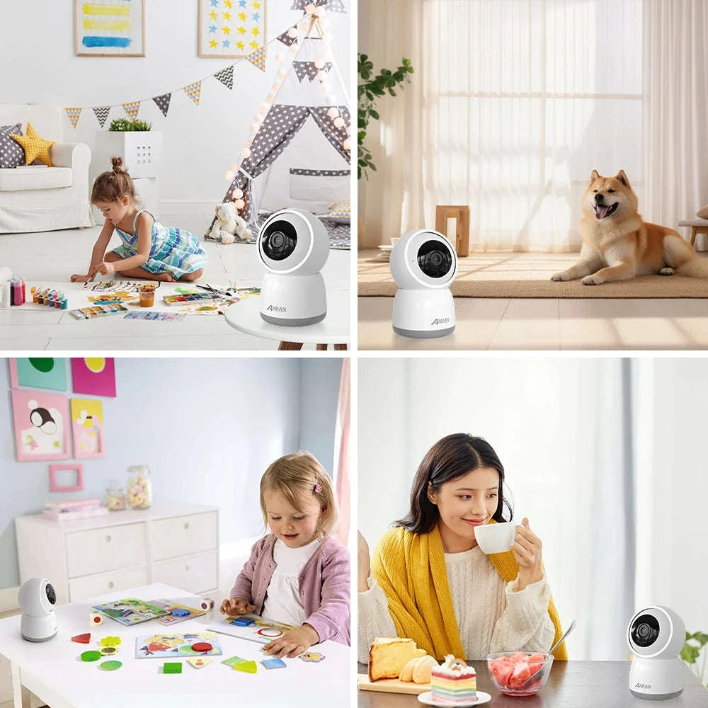 5MP WiFi Dual-Band Security Camera with PIR Human Detection, Auto Tracking, 24/7 Recording, Color Night Vision-2PCS camera / EU Plug / Germany
