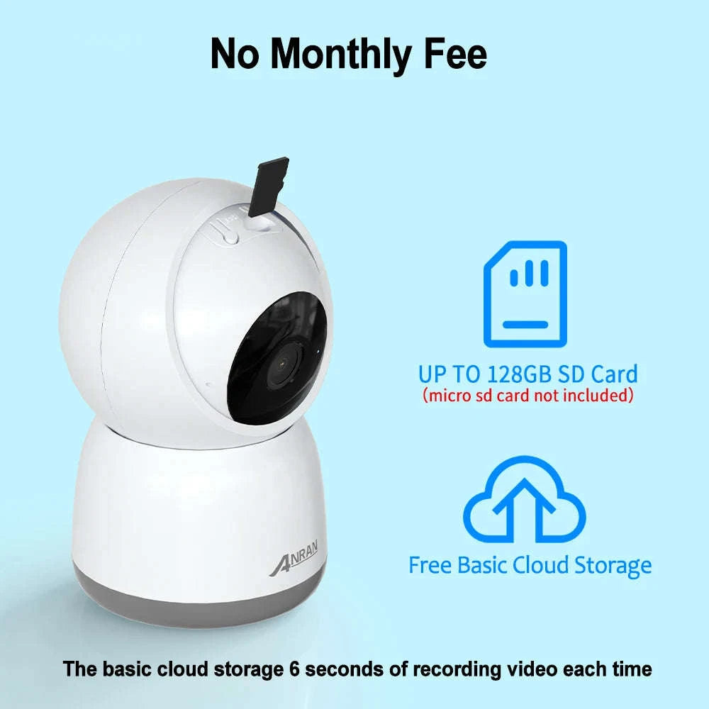 5MP WiFi Dual-Band Security Camera with PIR Human Detection, Auto Tracking, 24/7 Recording, Color Night Vision-2PCS camera / EU Plug / Germany