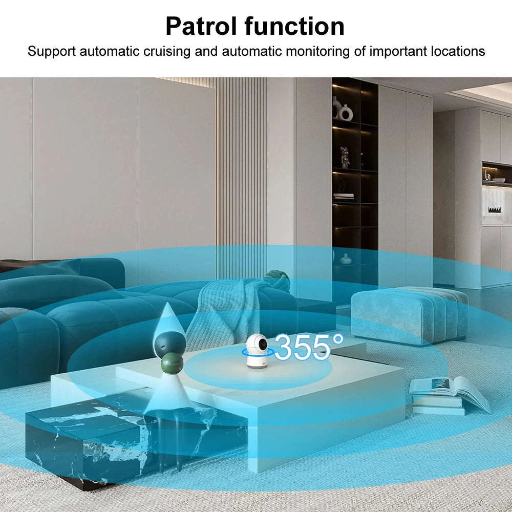 5MP WiFi Dual-Band Security Camera with PIR Human Detection, Auto Tracking, 24/7 Recording, Color Night Vision-2PCS camera / EU Plug / Germany