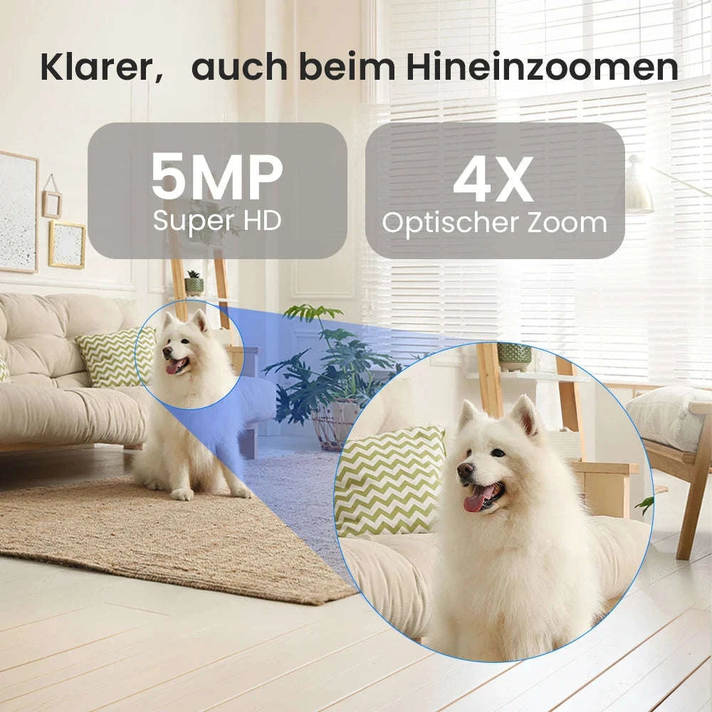 5MP WiFi Dual-Band Security Camera with PIR Human Detection, Auto Tracking, 24/7 Recording, Color Night Vision-2PCS camera / EU Plug / Germany