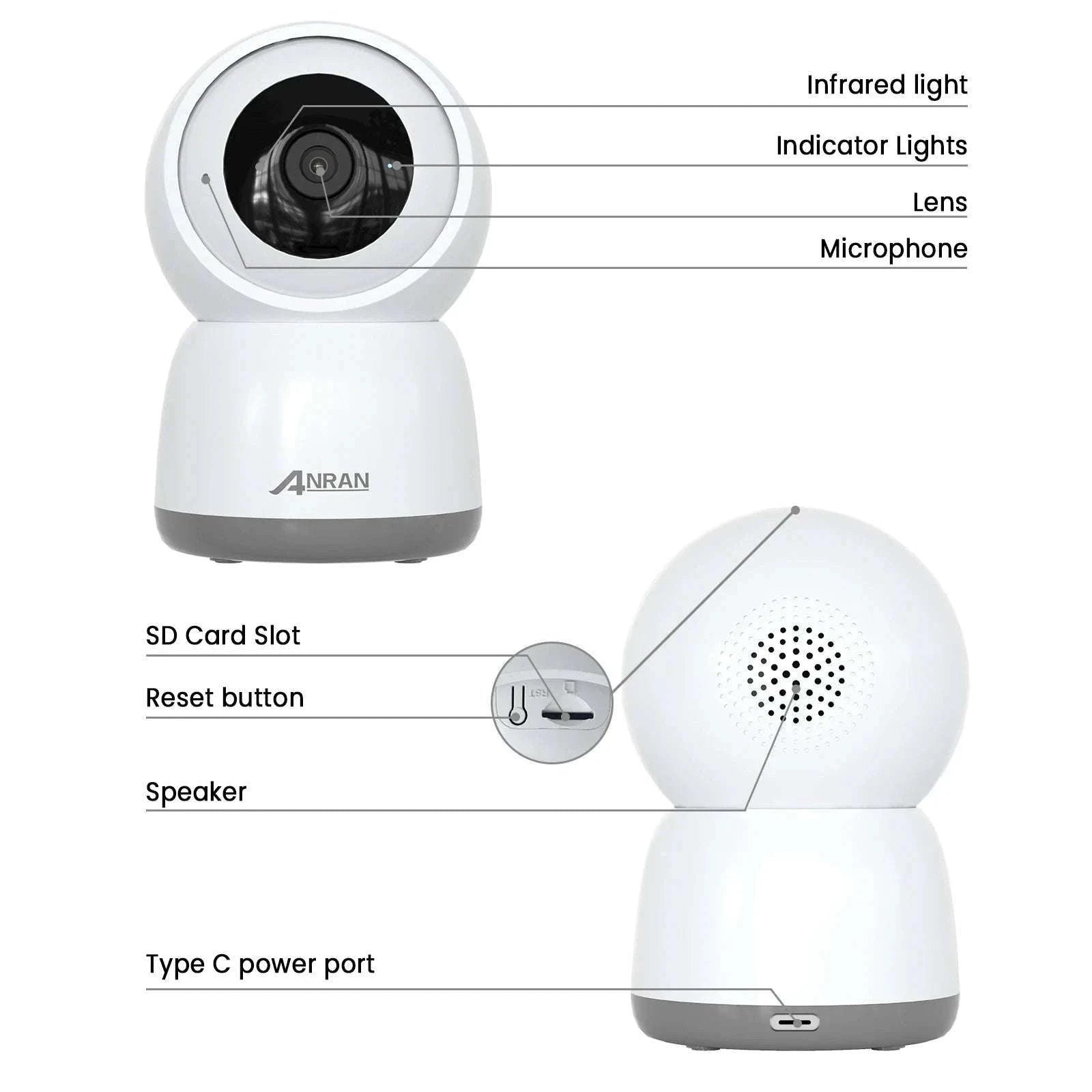 5MP WiFi Dual-Band Security Camera with PIR Human Detection, Auto Tracking, 24/7 Recording, Color Night Vision-2PCS camera / EU Plug / Germany