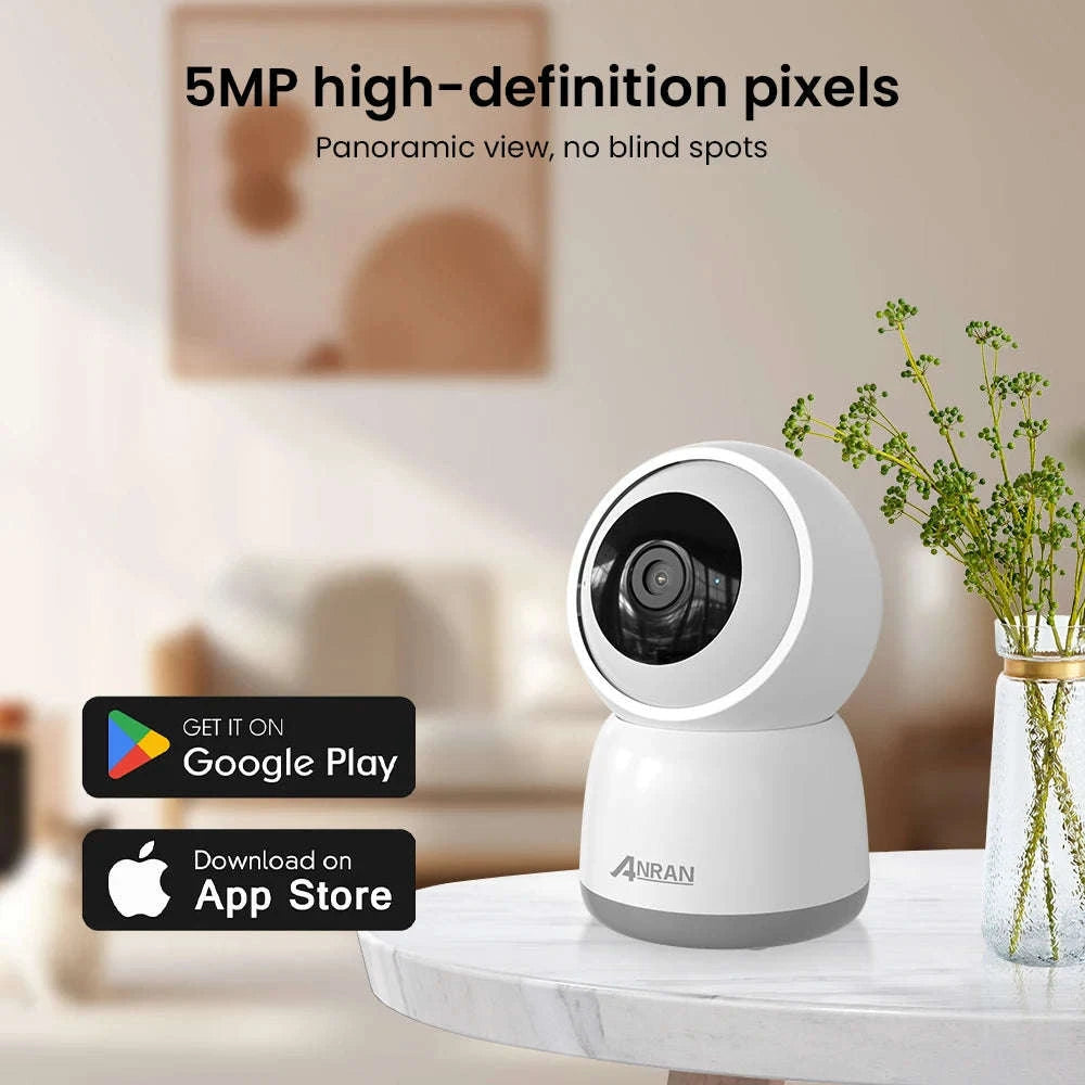 5MP WiFi Dual-Band Security Camera with PIR Human Detection, Auto Tracking, 24/7 Recording, Color Night Vision-2PCS camera / EU Plug / Germany