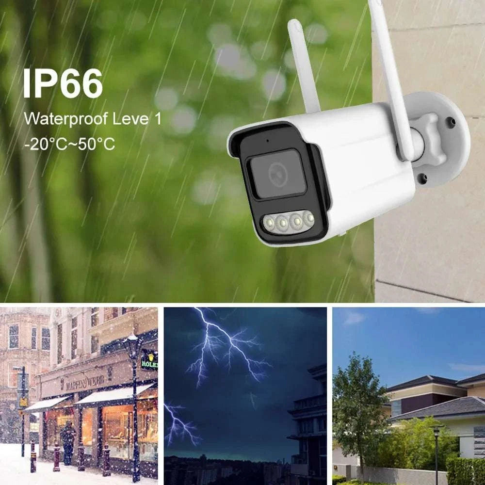 5MP WiFi Outdoor Security Camera with AI Detection & Night Vision-5MP add 64G Card / EU Plug