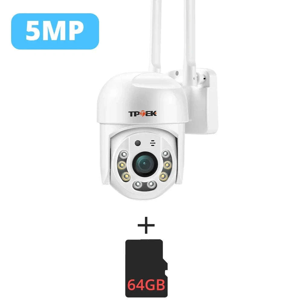 5MP WiFi PTZ Security Camera with AI Detection & Color Night Vision-5MP 32G TF Card / US Plug