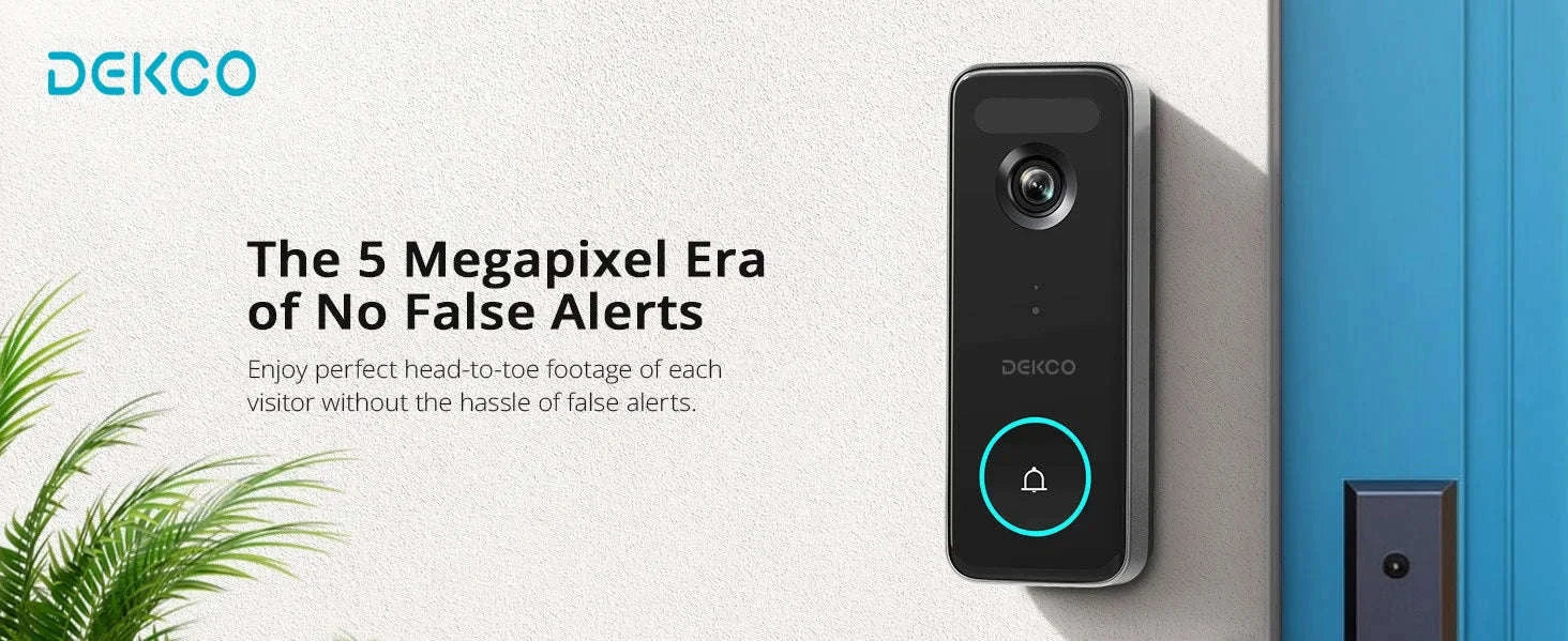 5MP WiFi Video Doorbell with Motion Detection and Two-Way Audio-black / US Plug / United States