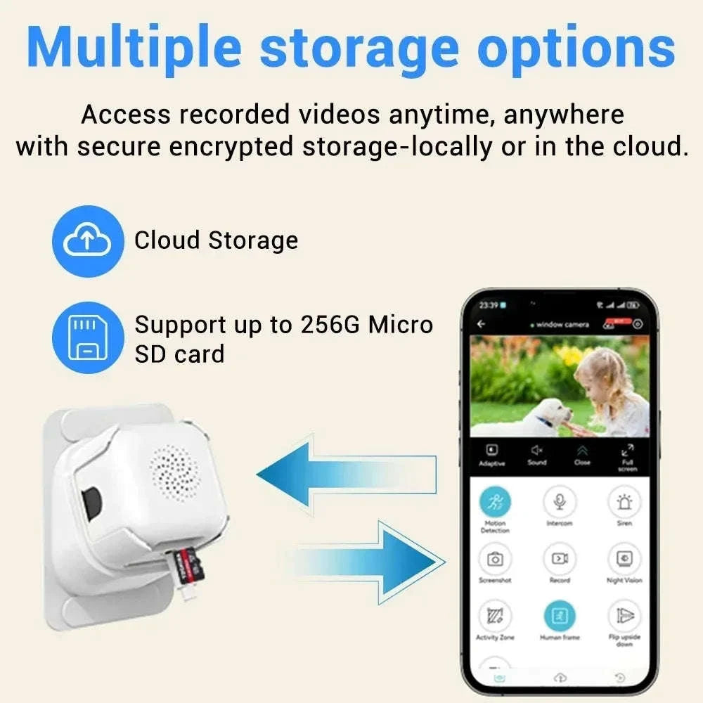 5MP Window Security Camera with 5GHz WiFi & Color Night Vision-1PCS 5MP Camera / US Plug / China Mainland