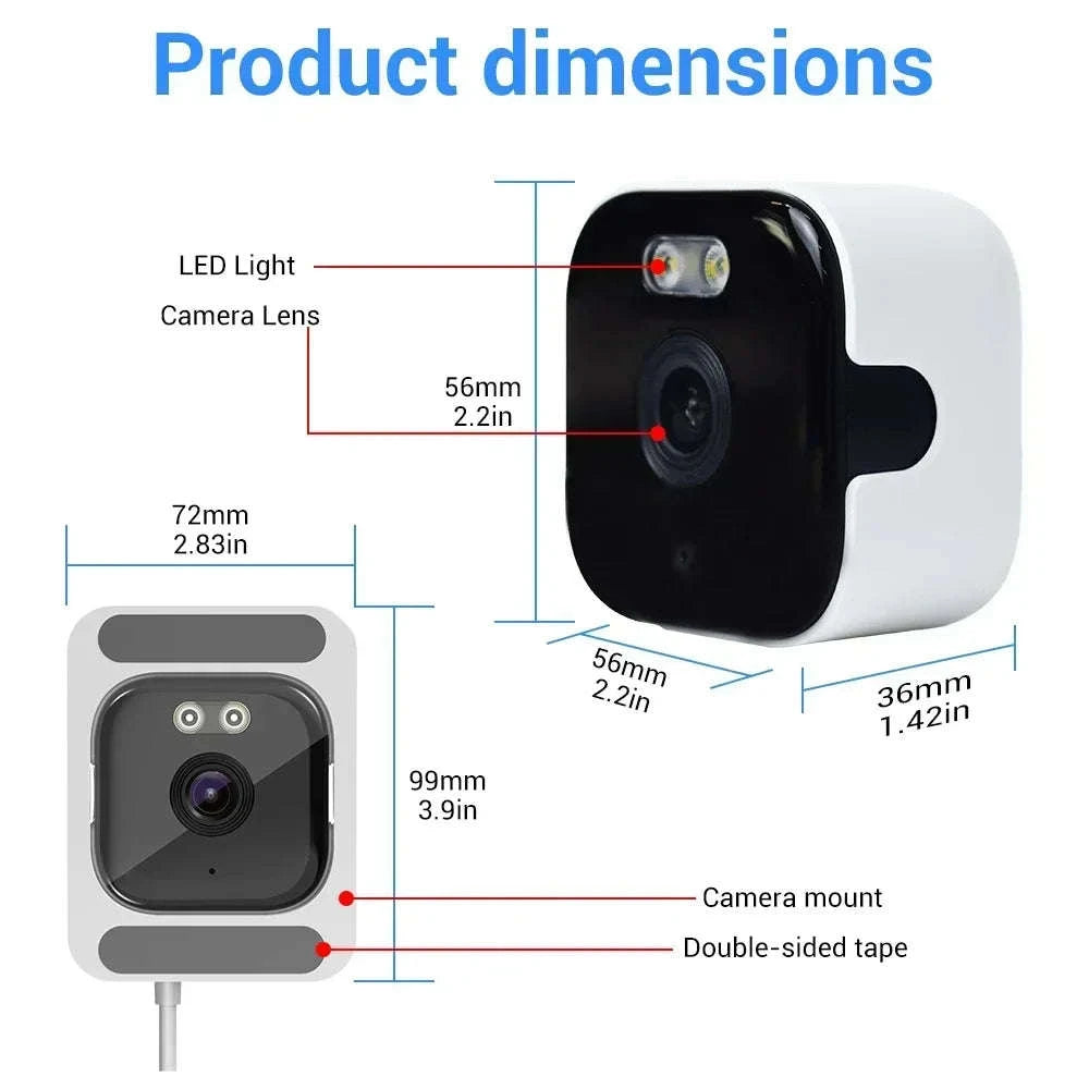 5MP Window Security Camera with 5GHz WiFi & Color Night Vision-1PCS 5MP Camera / US Plug / China Mainland