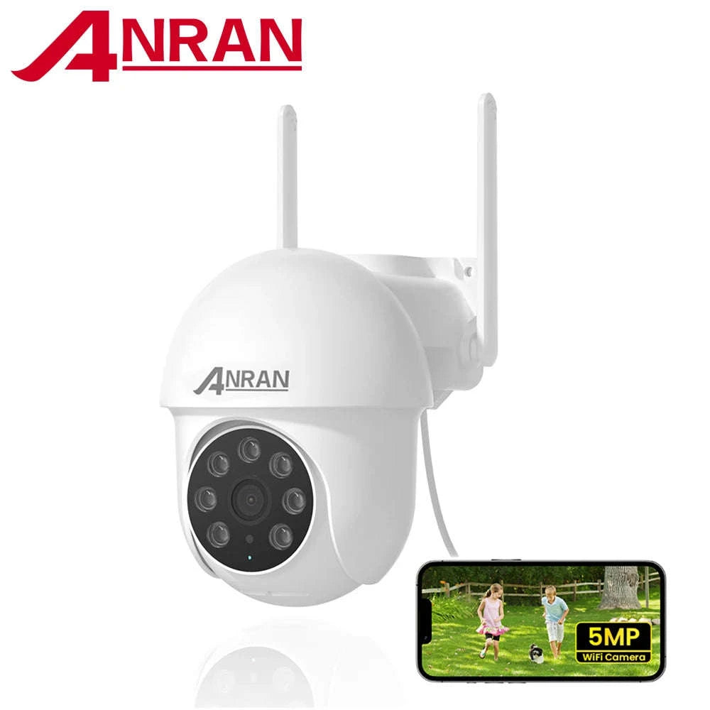 5MP Wired WiFi Security Camera with Auto Tracking, Two-Way Audio, IP66-5MP camera ANRAN APP / spain