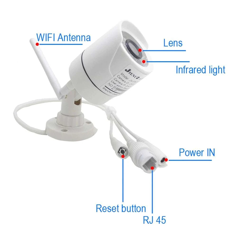 5MP Wireless Security Camera Outdoor WiFi Night Vision IP66-5MP Camera / UK Plug / 8mm
