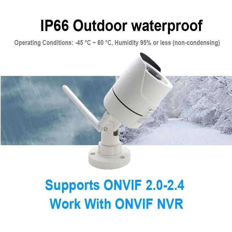 5MP Wireless Security Camera Outdoor WiFi Night Vision IP66-5MP Camera / UK Plug / 8mm