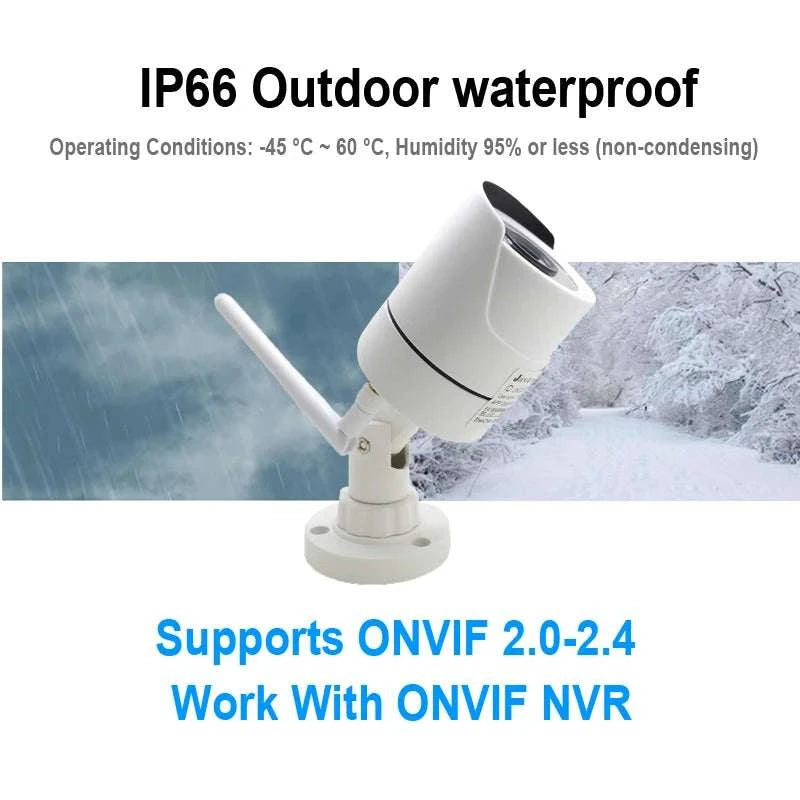5MP Wireless Security Camera Outdoor WiFi Night Vision IP66-5MP Camera / UK Plug / 8mm