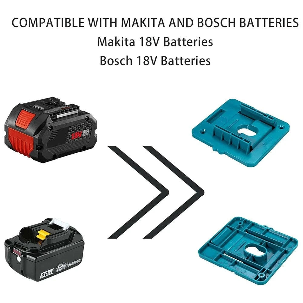 5PCS 18V Battery and Tool Holder Wall Mount Rack-Model B / China Mainland