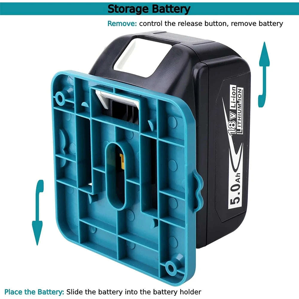 5PCS 18V Battery and Tool Holder Wall Mount Rack-Model B / China Mainland
