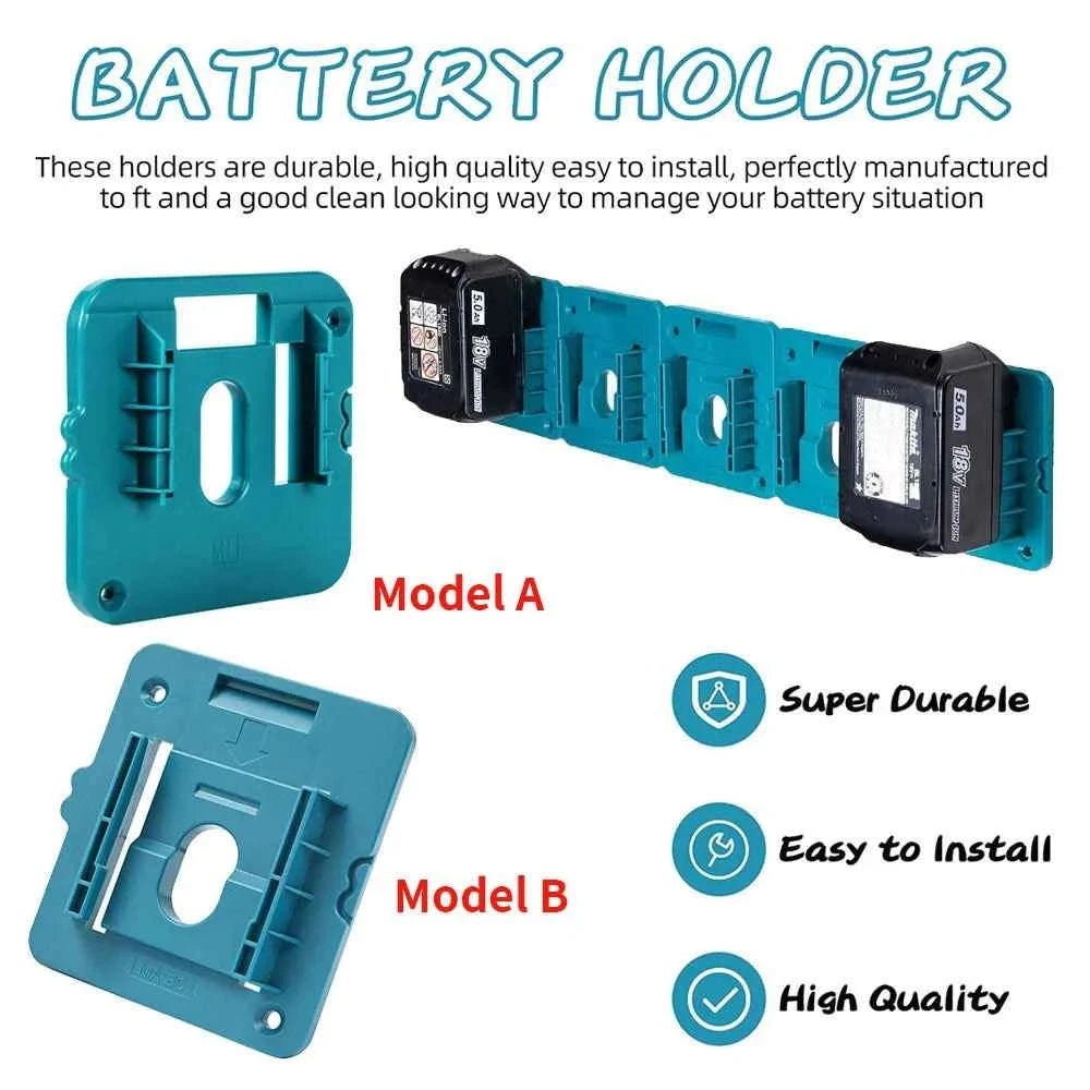 5PCS 18V Battery and Tool Holder Wall Mount Rack-Model B / China Mainland