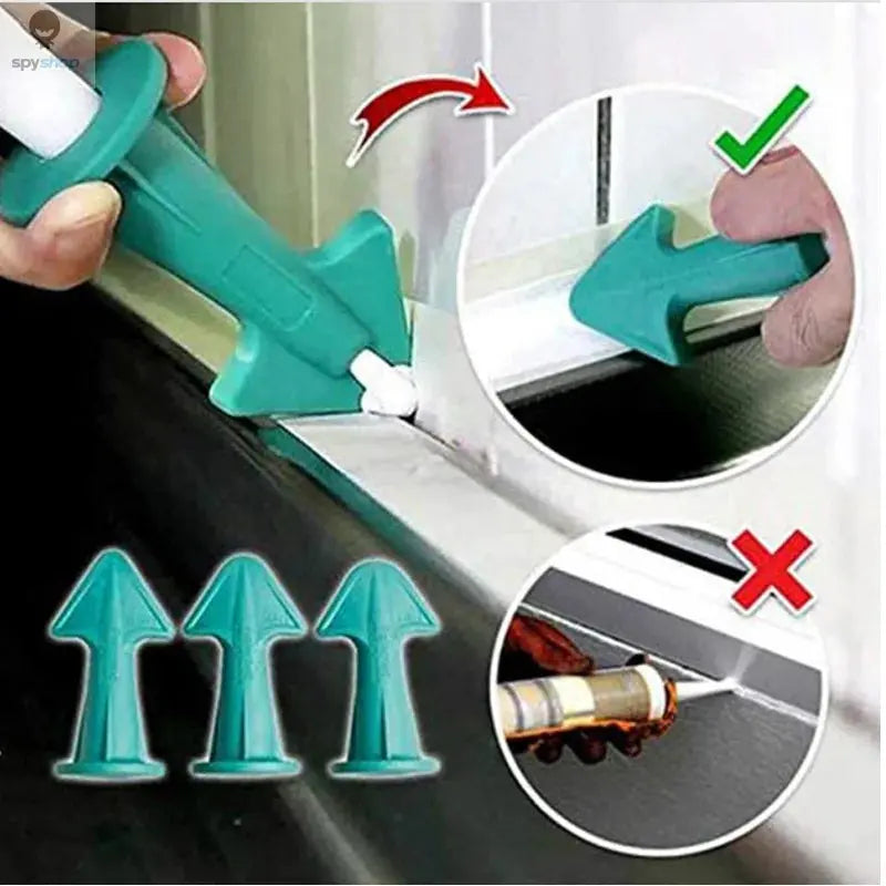 5pcs Caulking Nozzle Applicator Finishing Tool Spatula Plastic Glue Shovel Tile Brick Joints Floor Silicone Remover Grout Kit 
