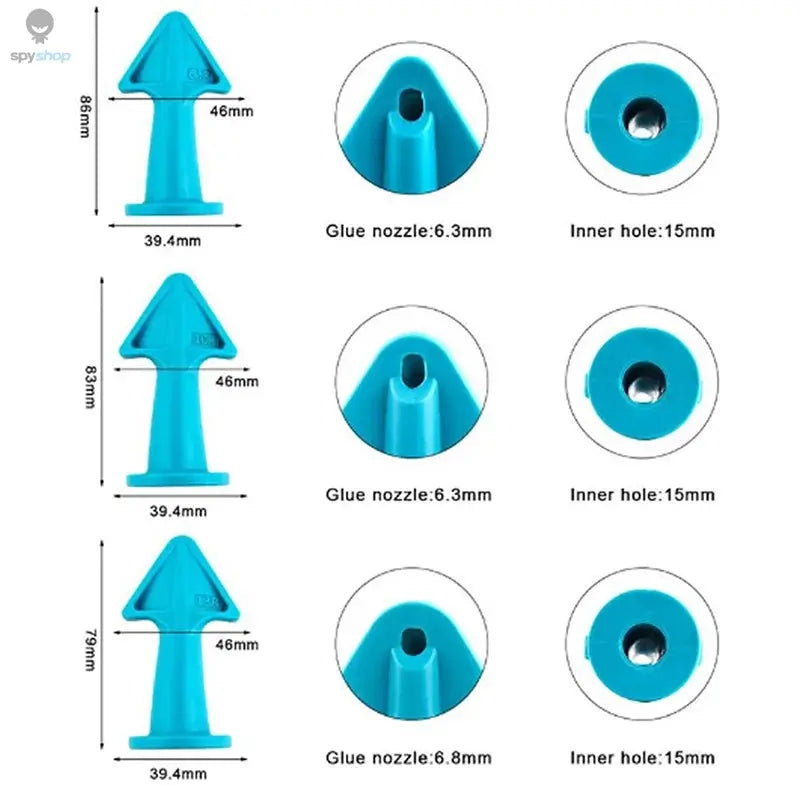 5pcs Caulking Nozzle Applicator Finishing Tool Spatula Plastic Glue Shovel Tile Brick Joints Floor Silicone Remover Grout Kit 