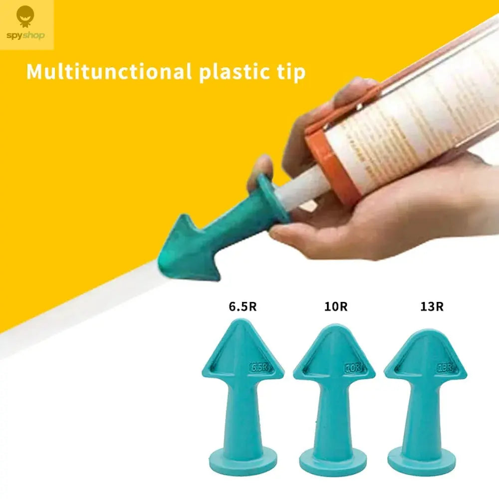 5pcs Caulking Nozzle Applicator Finishing Tool Spatula Plastic Glue Shovel Tile Brick Joints Floor Silicone Remover Grout Kit 